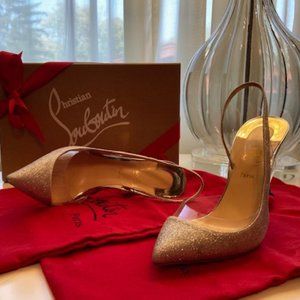 Christian Louboutin "Optisexy" Glitter Sling Back Sandal